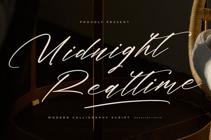 Midnight Realtime Modern Calligraphy Font