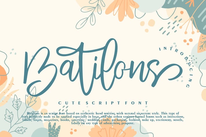 Batilons | Cute Script Font 