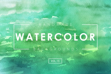 Handmade Watercolor Backgrounds Vol.15
