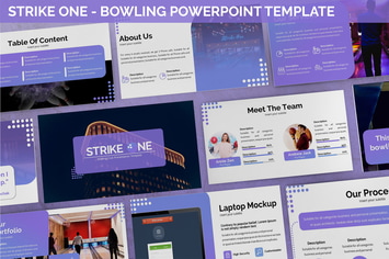 Strike One - Bowling Powerpoint Template