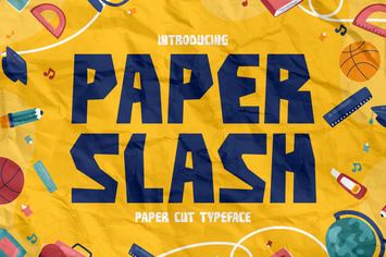 Paper Slash - Paper Cut Typeface