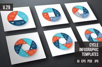 Infographics template set v.29