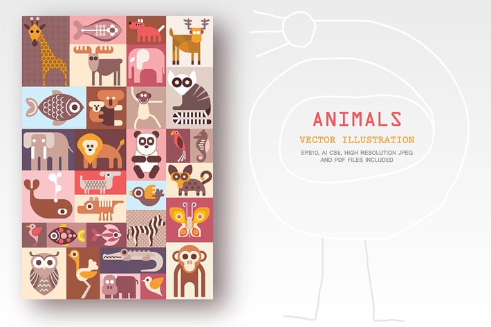 Animals vector illustration