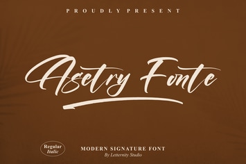 Asetry Fonte Modern Signature Font