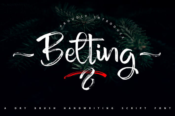 Belting | Dry Brush Handwriting Script Font