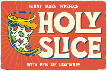 Holy Slice Ligature Label Font