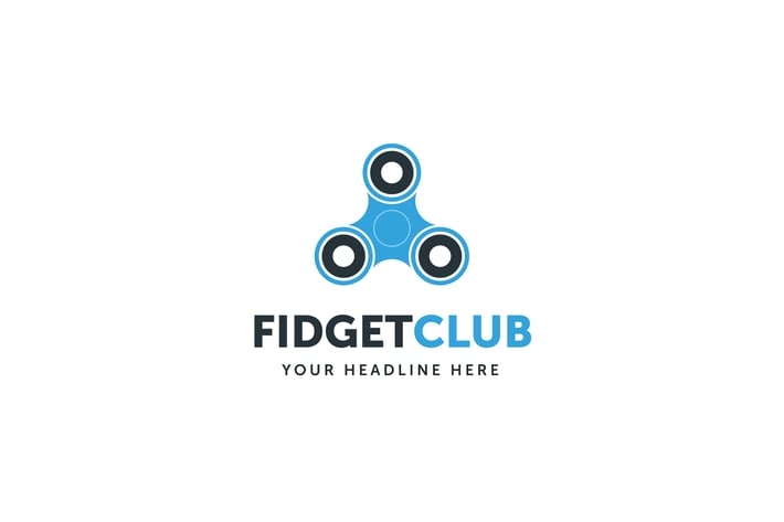 Fidget Spinner Club Logo Template
