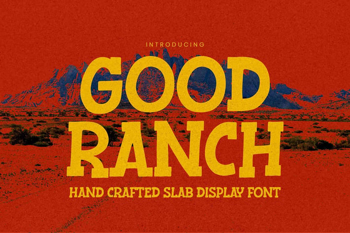 Good Ranch - Hand Crafted Slab Display Font