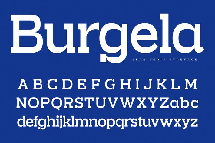 Burgela Slab Serif Typeface