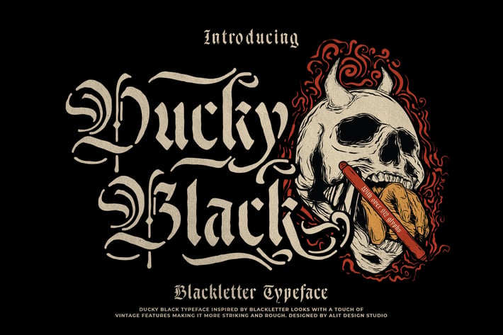 Ducky Black Blacletter Typeface