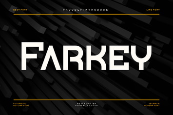 Farkey - Modern Tech Typeface