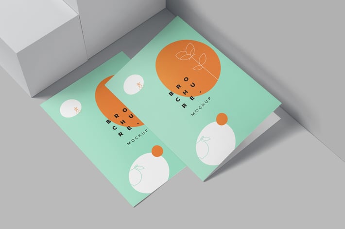 A4-A5-A6 Bi Fold Brochure Mockups
