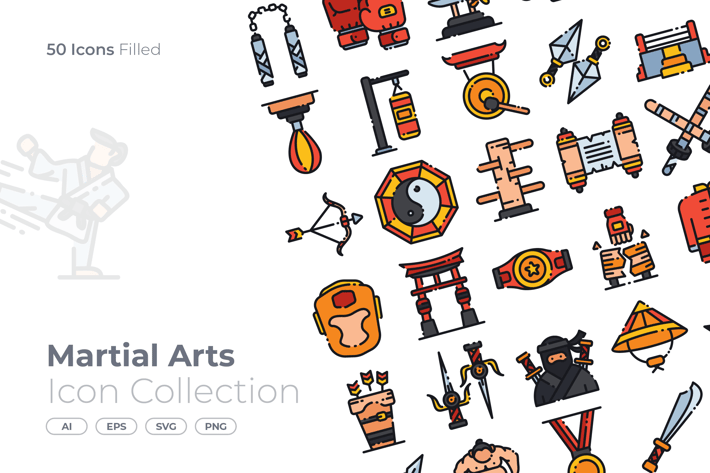 Martial Arts Filled Icon