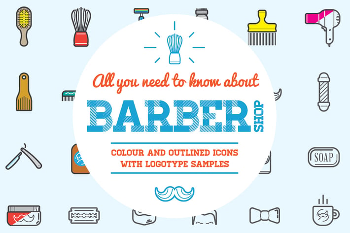 Barber Shop Icons Set