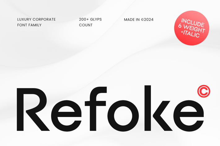 Refoke - Luxury Corporate Font Family