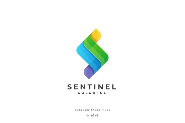 Abstract Letter Colorful Logo 