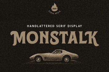 Monstalk Handlettered Vintage Display Serif