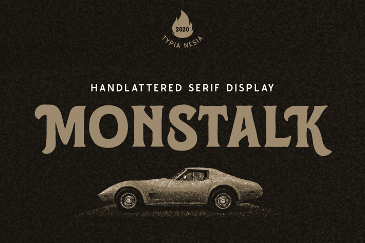 Monstalk Handlettered Vintage Display Serif
