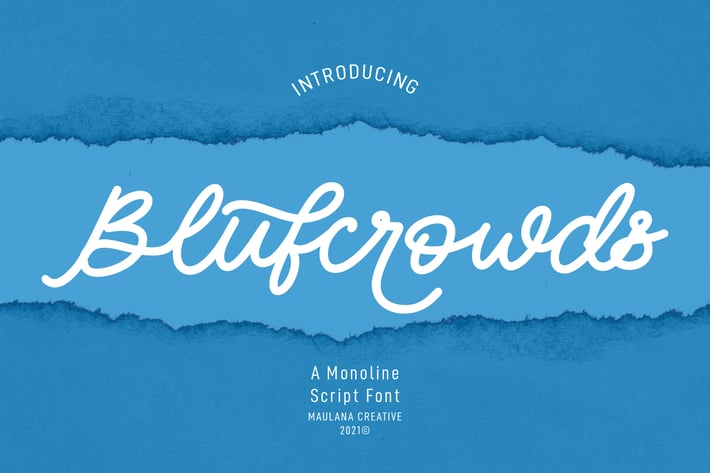 Blufcrowds Classic Script Font