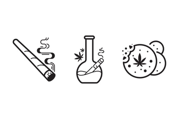 Cannabis icon set