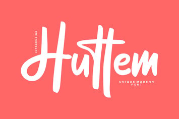Huttem | Unique Modern Script Font