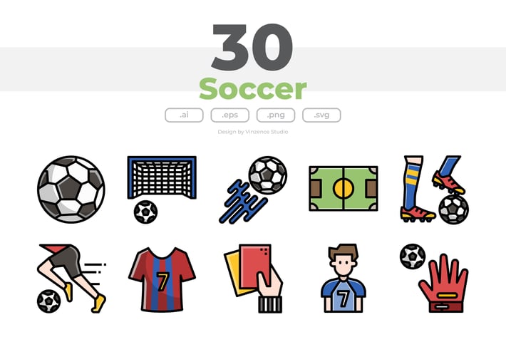 30 Soccer Icons