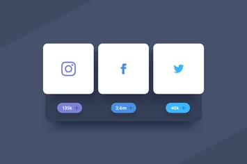 3 Sharing Social Buttons