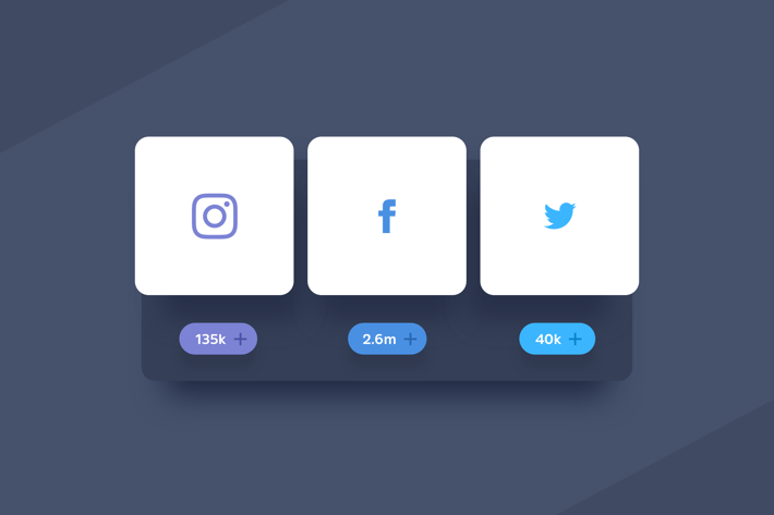 3 Sharing Social Buttons