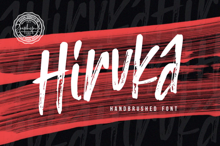 HIRUKA - Handbrushed Font