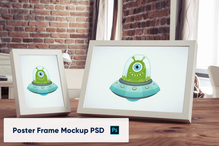 Poster Frames in luxury interior - Mockup PSD