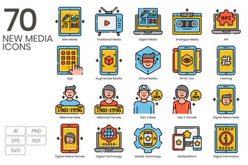 New Media Icons