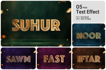 Ramadan Islamic Text Effect Set