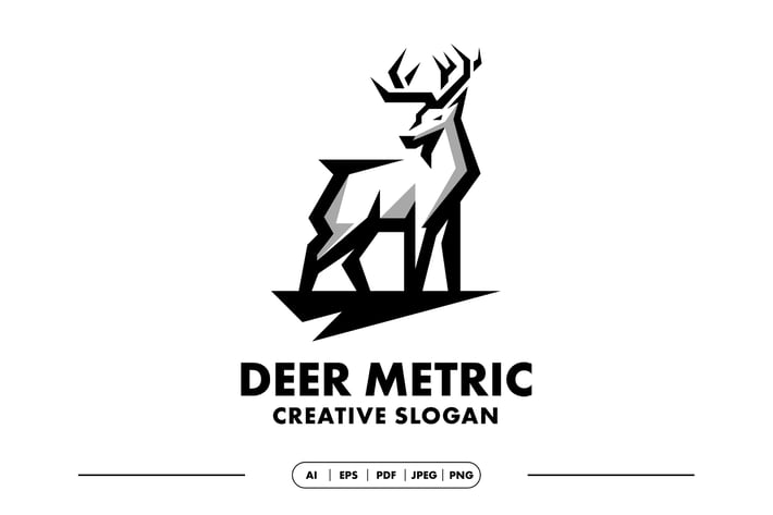 Deer Simple Logo Template