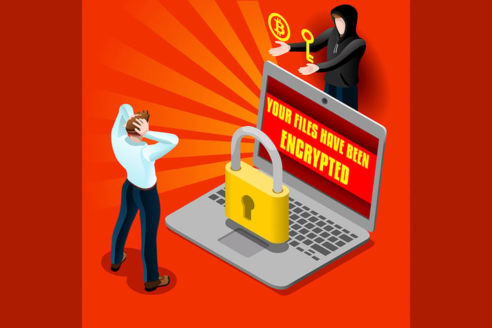 Cyber Computer Attack Email Malware Isometric