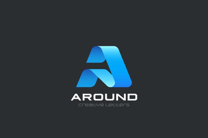 Logo Letter A Ribbon design