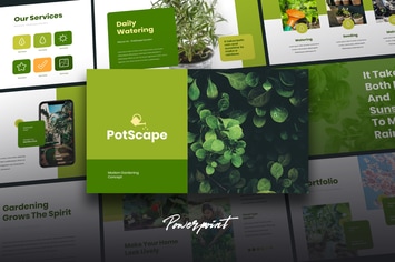 Postcape - Green Business Powerpoint Template
