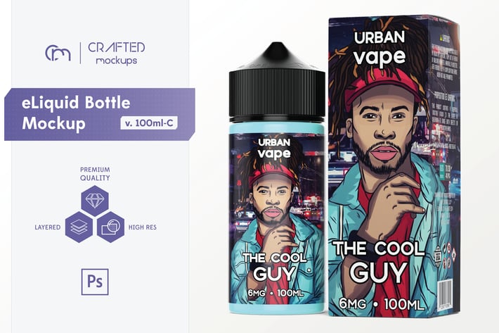 eLiquid Bottle Mockup v 100ml-C