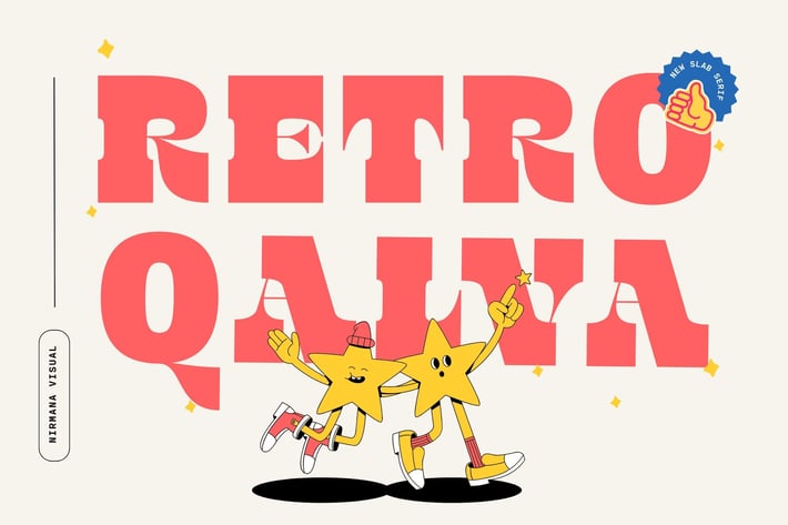 Retro Qalva - Vintage Font