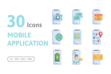 30 Mobile Application Icons