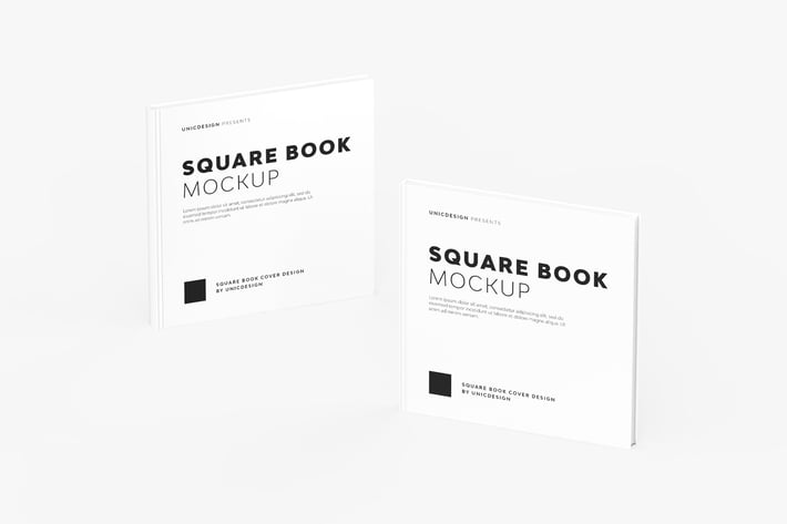 Square Book Mockup