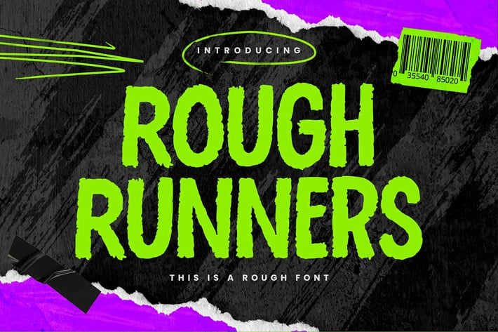 Rough Runners - This is a Rough Font