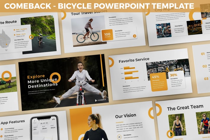 Comeback - Bicycle Powerpoint Template