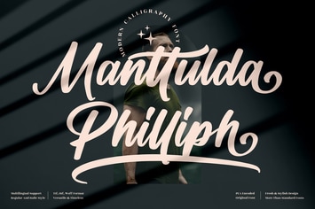 Manttulda Philliph Calligraphy Font
