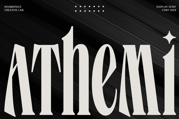 Athemi - Elegant Condensed Serif Logo Font