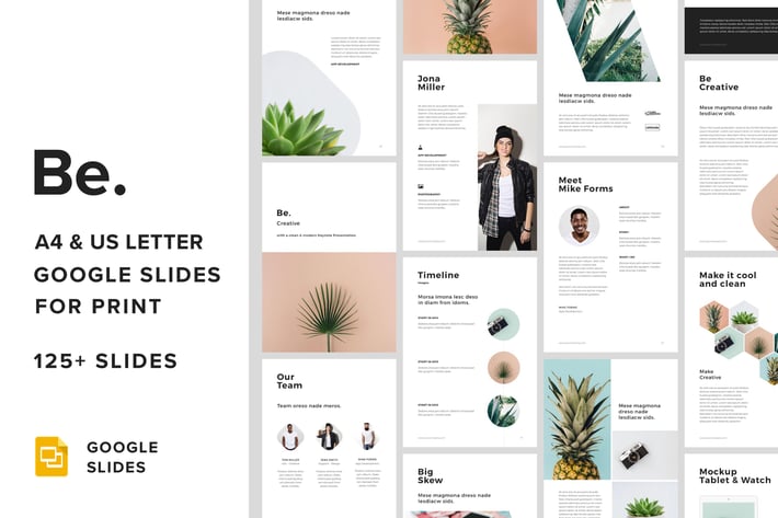 Google Slides A4 + US Letter Vertical Presentation