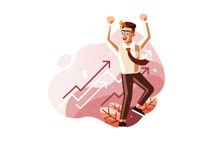 Celebrate Profits Concept Illustration