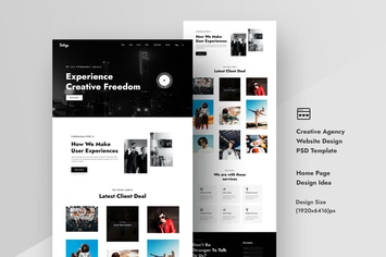 Creative Agency Website Design PSD Template UI Kit