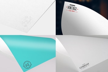 Paper Logo Mock Up Pack vol 01