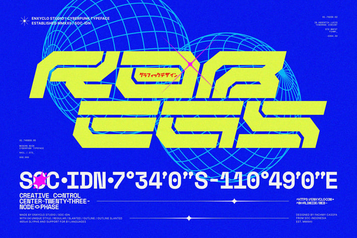 NCL Rabegs - Cyberpunk Futuristic Tech Font