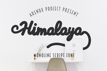 Himalaya - Monoline Script Font